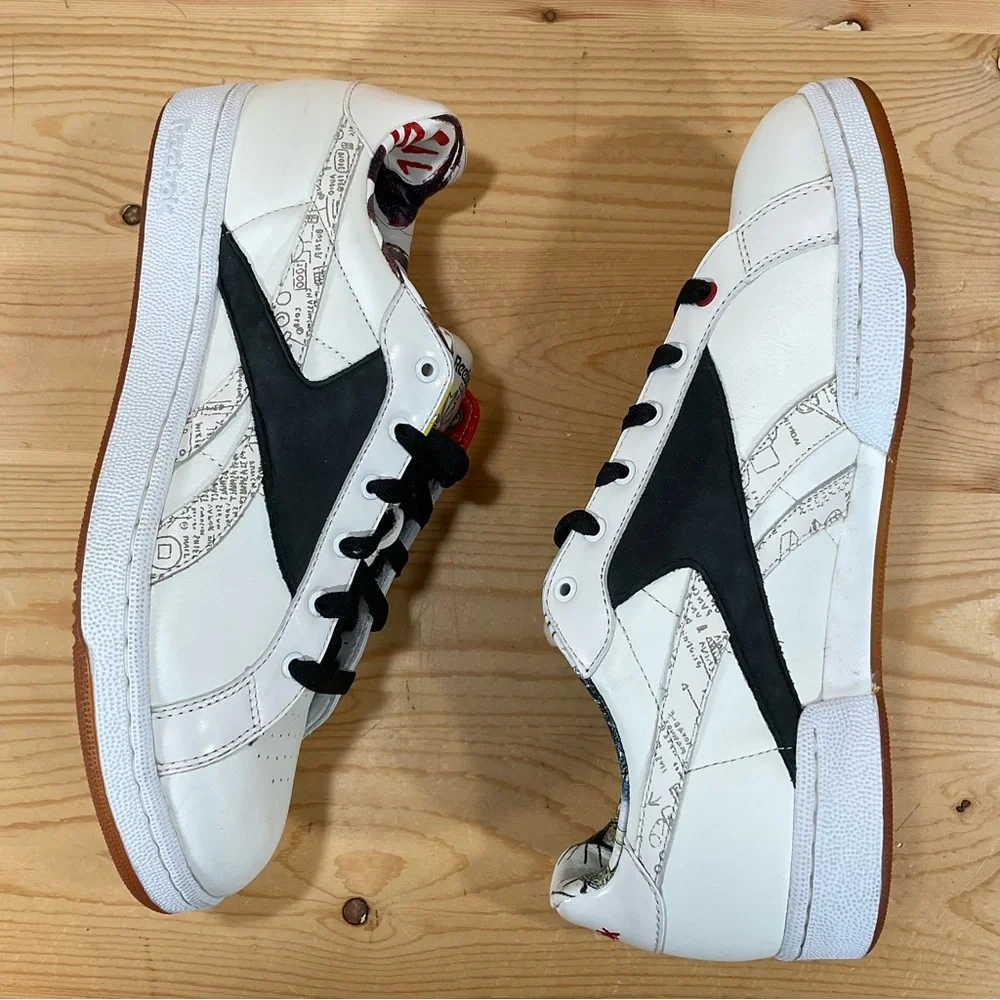 Basquiat x Reebok Classic NPC UK Sneaker 6-240366 Men’s 11 White Black Graffiti